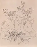 Ligia (Lucia) Macovei, Romanță, tuș pe hârtie