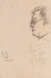 Theodor Pallady, Gheorghe Răut, 1933, creion pe hârtie