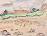 Les crabes by Theodor Pallady, acuarelă și creion pe hârtie lipită pe carton, sold Sep 2017