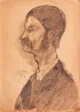 Theodor Pallady, Ghiţă Lungu, 1913, tuş, laviu şi cărbune pe hârtie