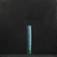 Horia Damian, La colonne bleue, 1985, ulei pe pânză