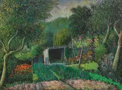 Teodor Rusu, Grădină, 1996, ulei pe pânză