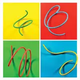 Titi Ciocan, Untitled (Springs), 2017, acrilic şi ţevi pe suport de lemn