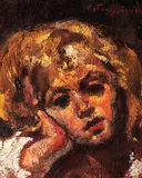 Pe gânduri by Octav Băncilă, ulei pe pânză, sold Jun 2017