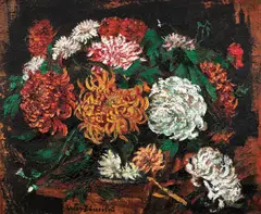 Crizanteme by Octav Băncilă, ulei pe pânză, sold Jun 2017