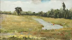 Copii la râu by Dimitrie Mihăilescu, ulei pe pânză, offered Jun 2017
