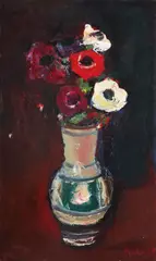Anemone by Corneliu Baba, 1969, ulei pe carton, sold Jun 2017