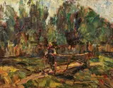 Drumul spre casă by Rudolf Schweitzer–Cumpăna, ulei pe placaj, offered Jun 2017