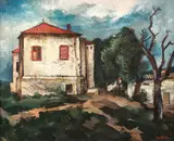 Case în Provence by Adam Bălţatu, ulei pe carton, sold Jun 2017