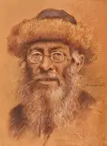Ludovic Bassarab, Rabin, pastel pe hârtie lipită pe carton
