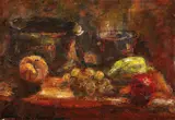 Natură statică cu fructe by Rudolf Schweitzer–Cumpăna, ulei pe pânză, offered Jun 2017