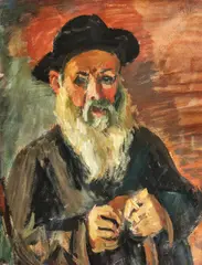 Evreu by Iosif Iser, guaşă pe hârtie, sold Jun 2017