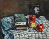 Gheorghe Petrașcu, Natură statică cu mere și cărți