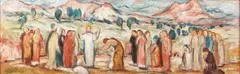 Predica de pe munte by Sever Burada, cca. 1927, ulei pe carton, offered Jun 2017