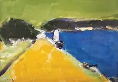 Țărm de mare by Ion Pacea, ulei pe carton, sold Jun 2017