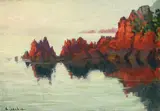 Coasta de Azur by Constantin Isachie Popescu, ulei pe carton, offered Jun 2017