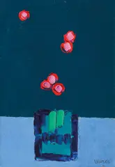 Vas cu flori by Ion Mirea, ulei pe carton, sold May 2017