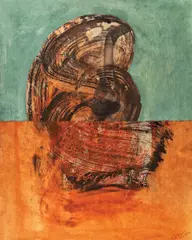 Paul Neagu, Valurile III (Scoică), 1966, tempera pe hârtie lipită pe carton
