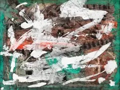 Stripes by Sandu Darie, 1967, tempera şi accente de guaşă pe hârtie lipită pe carton, offered May 2017