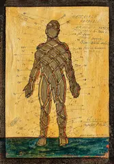 Paul Neagu, Human, 1972, ulei şi tuş pe pânză