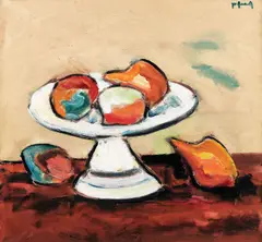 Fructe by Ion Pacea, 1990, ulei pe carton, sold May 2017