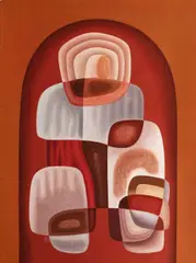 Compoziţie by George Saru, 1983, ulei pe pânză, offered May 2017