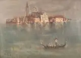 Dan Constantinescu, Veneţia, 1985, ulei pe pânză