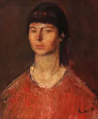 Corneliu Baba, Bluza roşie, 1961, ulei pe pânză