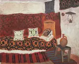 Ion Grigorescu, Interior țărănesc la Arcani, ulei pe carton
