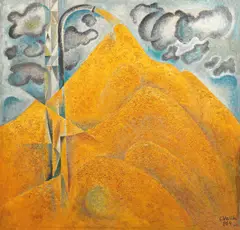 Grâne by Simona Vasiliu Chintilă, 1964, ulei pe carton, offered May 2017