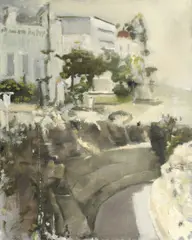 Landscape by Marius Bercea, 2008, ulei pe pânză, sold May 2017