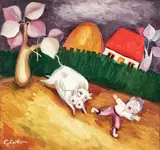 Gheorghe Ciobanu, Taurul drăgăstos, ulei pe pânză