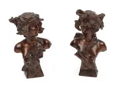 Franz Iffland, Cleopatre și Salambo, Cca. 1900, antimoniu
