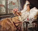Melancolie by Nicolae Vermont, 1916, ulei pe pânză, sold May 2017
