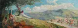 Primăvara pe dealuri by Nicolae Vermont, 1926, ulei pe pânză, sold May 2017