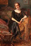 Eleganţă by Nicolae Vermont, 1925, ulei pe carton, sold May 2017