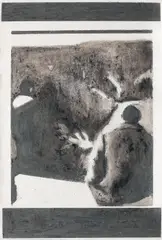 Robert Fekete, The Waterwall, 2016, pastel pe hârtie