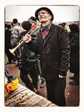 Dinu Lazăr, Înmormântare la ţară, 2011, print digital cu printer Epson 4900 şi cerneală Epson UltraChrome® HDR pe hârtie de înaltă calitate Epson Traditonal Photo Paper