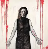Nona Şerbănescu, Syrian Blood, 2017, acrilic pe pânză