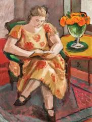 Lectură by Theodor Pallady, ulei pe carton, sold May 2017