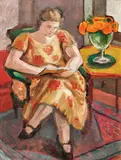 Lectură by Theodor Pallady, ulei pe carton, sold May 2017