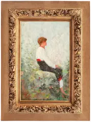 Visare by Nicolae Grigorescu, ulei pe pânză, sold May 2017