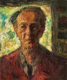 Autoportret în lumină by Rudolf Schweitzer–Cumpăna, ulei pe carton, sold May 2017