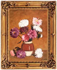 Crizanteme și dumitrițe by Ștefan Luchian, 1910-1910, ulei pe pânză, sold May 2017