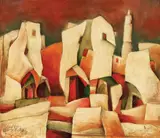 Citadelă by Harry Guttman, ulei pe PFL, sold May 2017