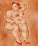 Nud cu pantofi roşii by Harry Guttman, ulei pe PFL, offered May 2017