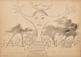 Jules Perahim, Cine aude, aude şi cu mâinile, creion pe hârtie