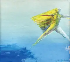 Cometă by Sabin Bălașa, guaşă pe carton, sold Mar 2017