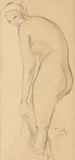 Nicolae Tonitza, Tătăroaică, 1938, creion și laviu pe hârtie lipită pe carton