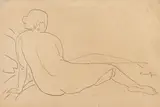 Nicolae Tonitza, Nud cu spatele, 1933-1934, tuș pe hârtie